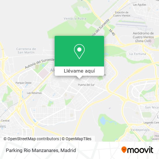 Mapa Parking Rio Manzanares