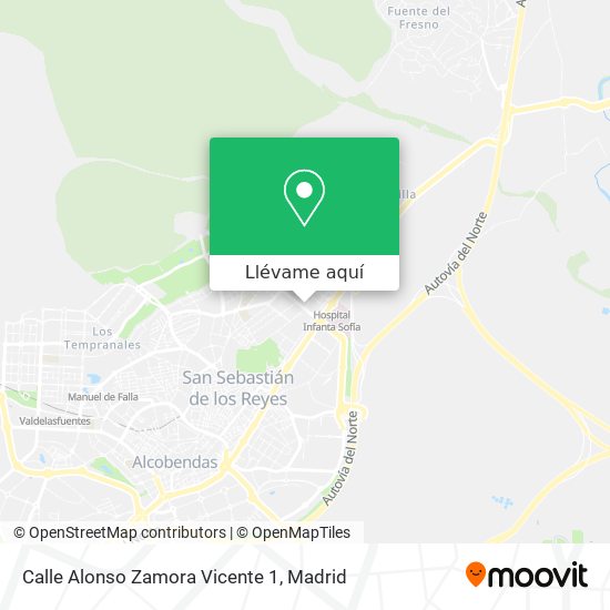 Mapa Calle Alonso Zamora Vicente 1