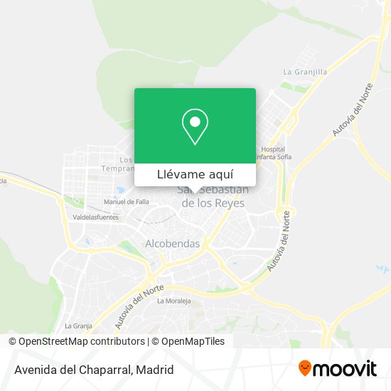 Mapa Avenida del Chaparral