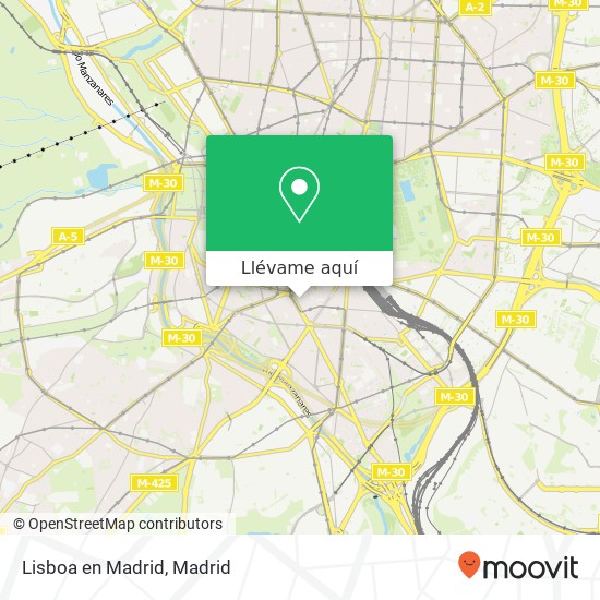 Mapa Lisboa en Madrid