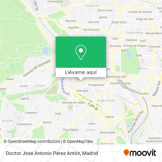 Mapa Doctor Jose Antonio Pérez Antón