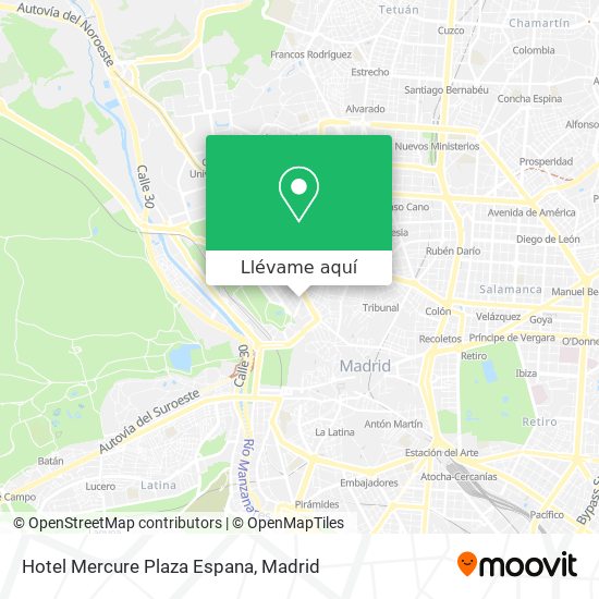 Mapa Hotel Mercure Plaza Espana