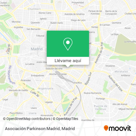 Mapa Asociación Parkinson Madrid