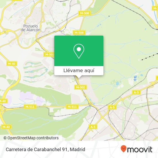 Mapa Carretera de Carabanchel 91