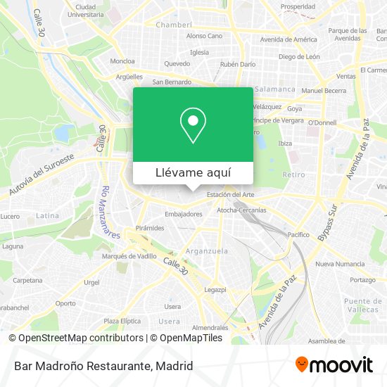 Mapa Bar Madroño Restaurante
