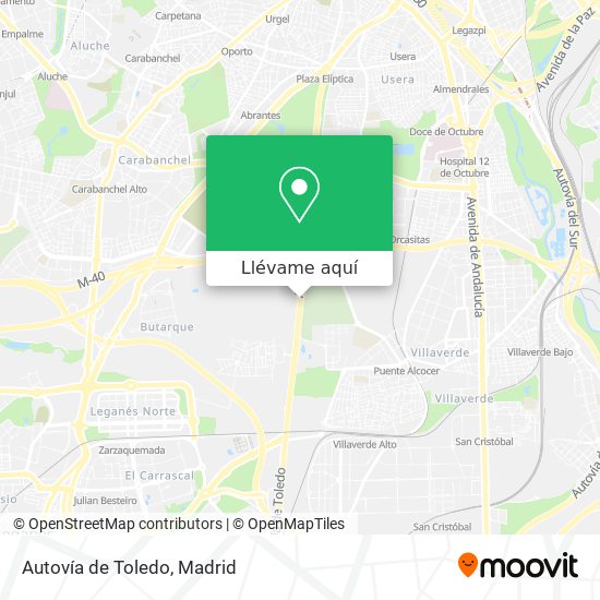 Mapa Autovía de Toledo