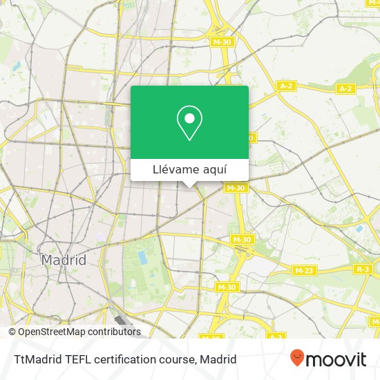 Mapa TtMadrid TEFL certification course