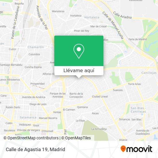 Mapa Calle de Agastia 19