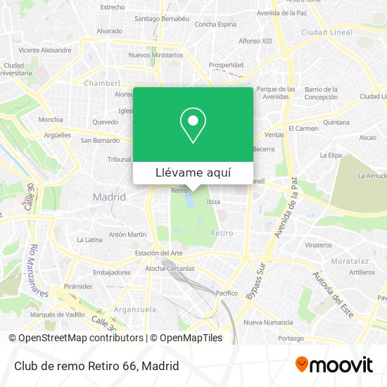 Mapa Club de remo Retiro 66
