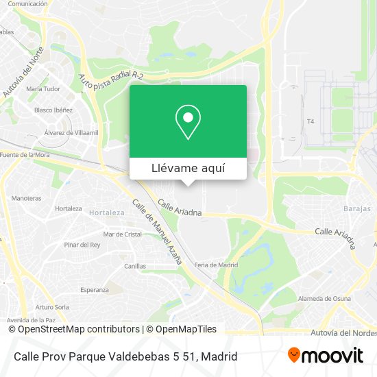 Mapa Calle Prov Parque Valdebebas 5 51
