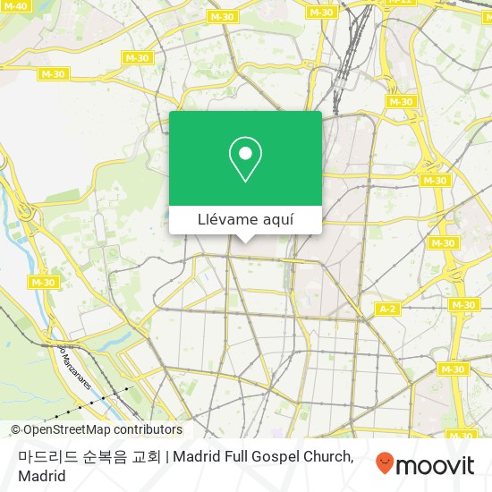 Mapa 마드리드 순복음 교회 | Madrid Full Gospel Church