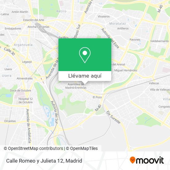 Mapa Calle Romeo y Julieta 12