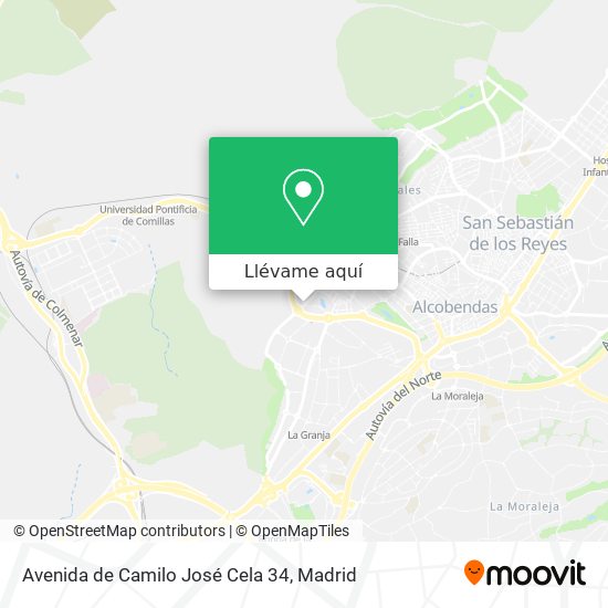 Mapa Avenida de Camilo José Cela 34
