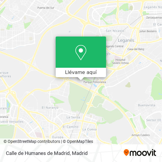Mapa Calle de Humanes de Madrid