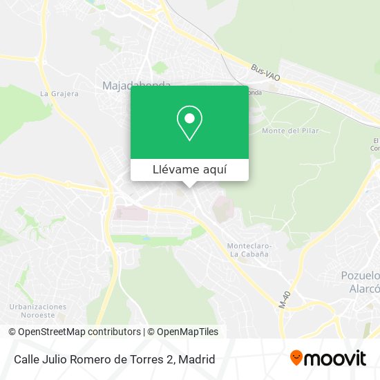 Mapa Calle Julio Romero de Torres 2