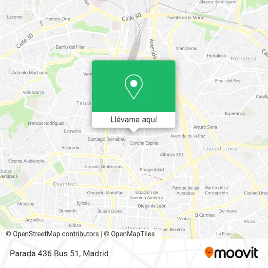 Mapa Parada 436 Bus 51