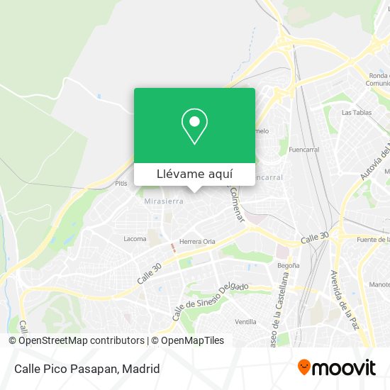 Mapa Calle Pico Pasapan