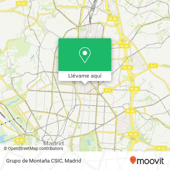 Mapa Grupo de Montaña CSIC