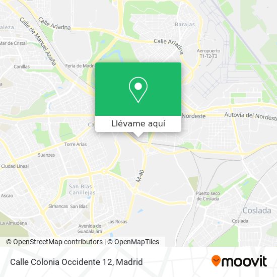 Mapa Calle Colonia Occidente 12