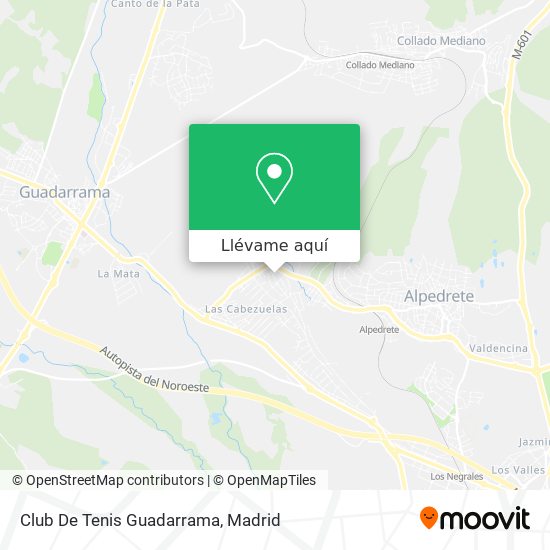 Mapa Club De Tenis Guadarrama