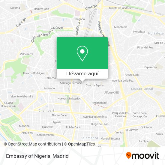 Mapa Embassy of Nigeria