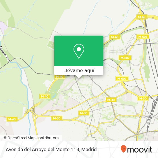 Mapa Avenida del Arroyo del Monte 113