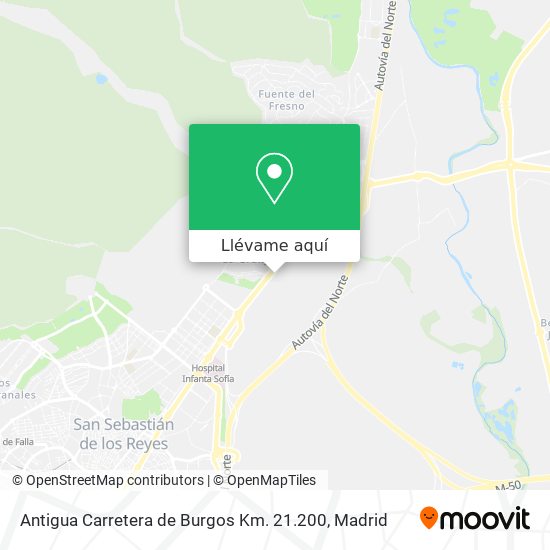 Mapa Antigua Carretera de Burgos Km. 21.200