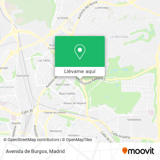 Mapa Avenida de Burgos