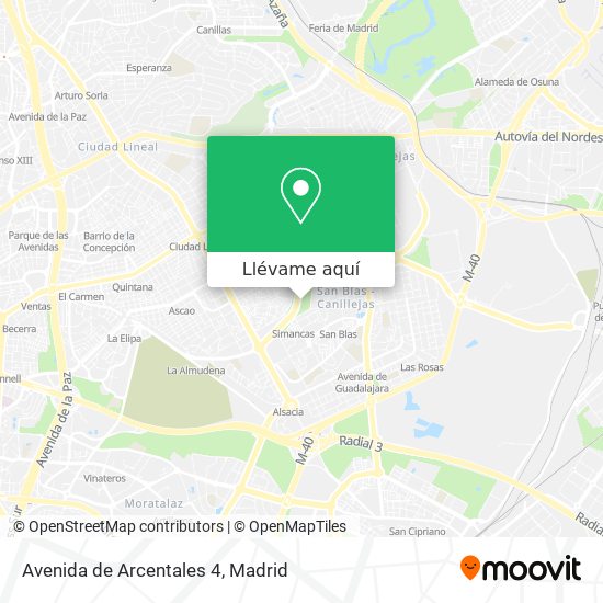 Mapa Avenida de Arcentales 4