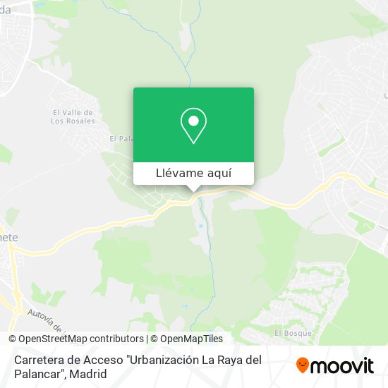 Mapa Carretera de Acceso "Urbanización La Raya del Palancar"
