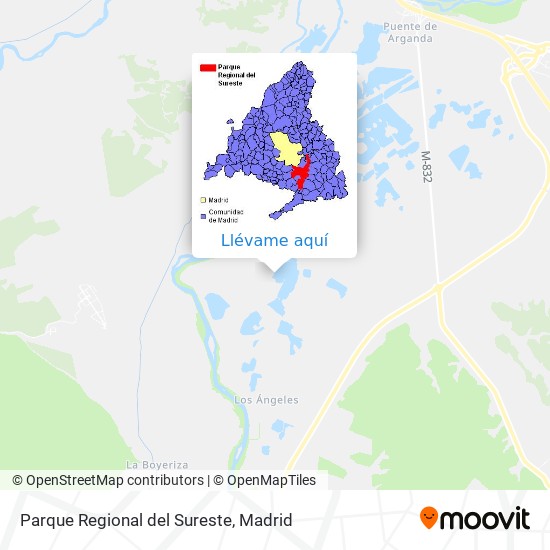 Mapa Parque Regional del Sureste