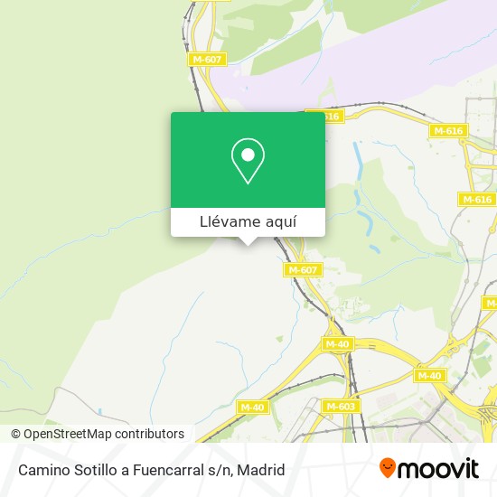 Mapa Camino Sotillo a Fuencarral s / n