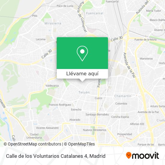 Mapa Calle de los Voluntarios Catalanes 4