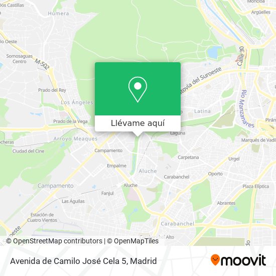 Mapa Avenida de Camilo José Cela 5