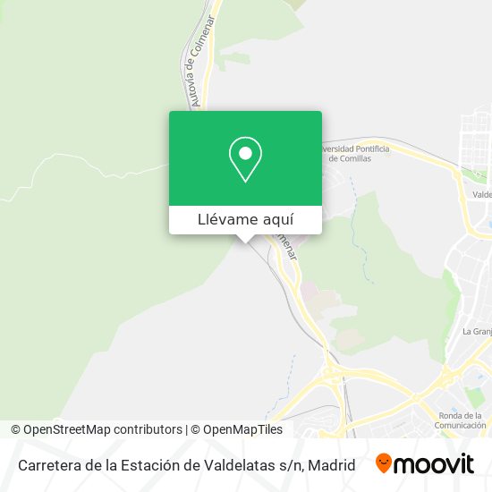 Mapa Carretera de la Estación de Valdelatas s / n