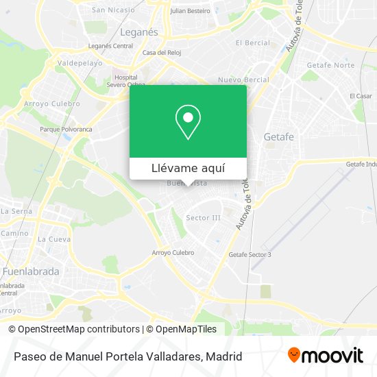 Mapa Paseo de Manuel Portela Valladares
