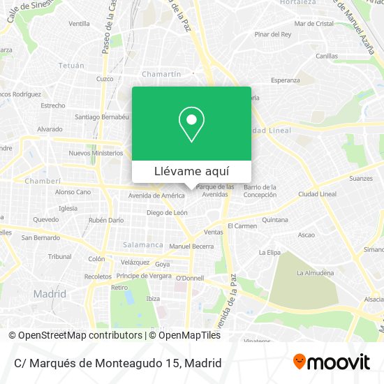 Mapa C/ Marqués de Monteagudo 15