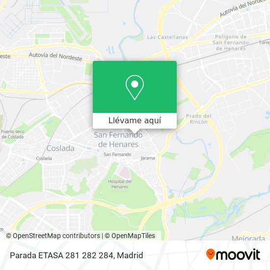 Mapa Parada ETASA 281 282 284