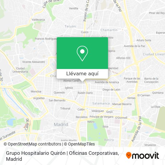 Mapa Grupo Hospitalario Quirón | Oficinas Corporativas