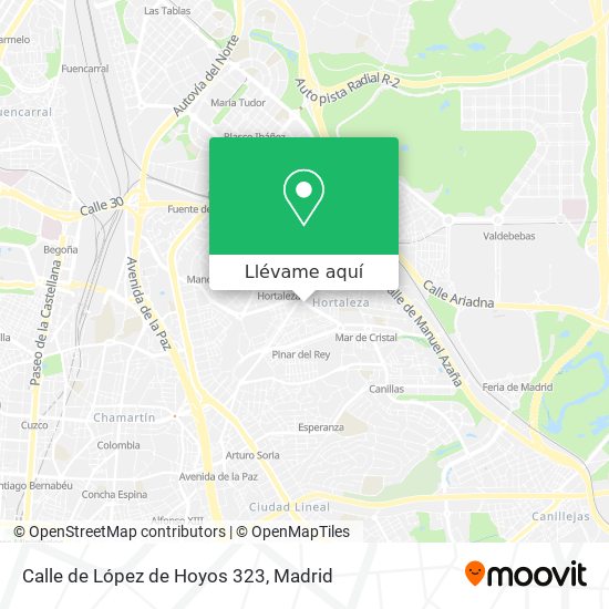 Mapa Calle de López de Hoyos 323