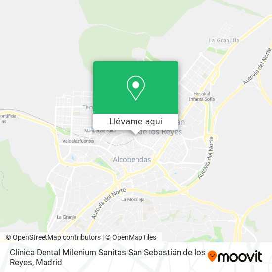 Mapa Clínica Dental Milenium Sanitas San Sebastián de los Reyes