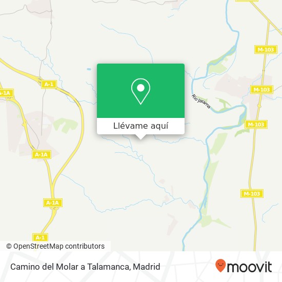 Mapa Camino del Molar a Talamanca