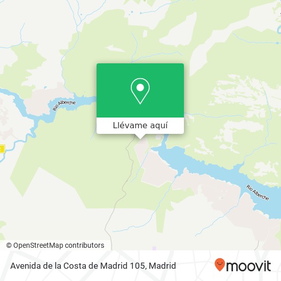 Mapa Avenida de la Costa de Madrid 105