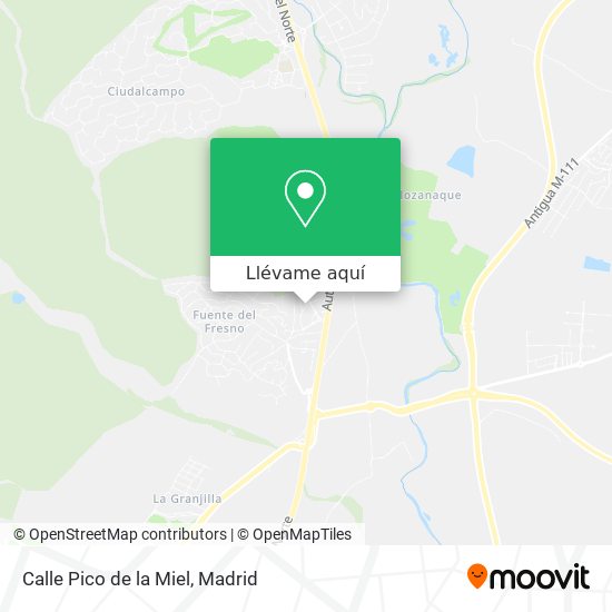 Mapa Calle Pico de la Miel