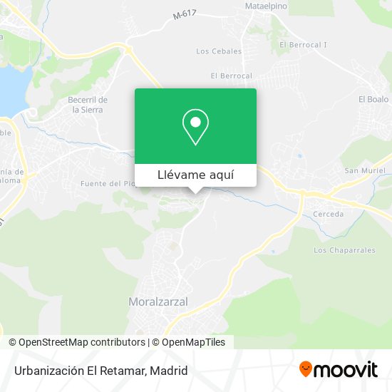 Mapa Urbanización El Retamar