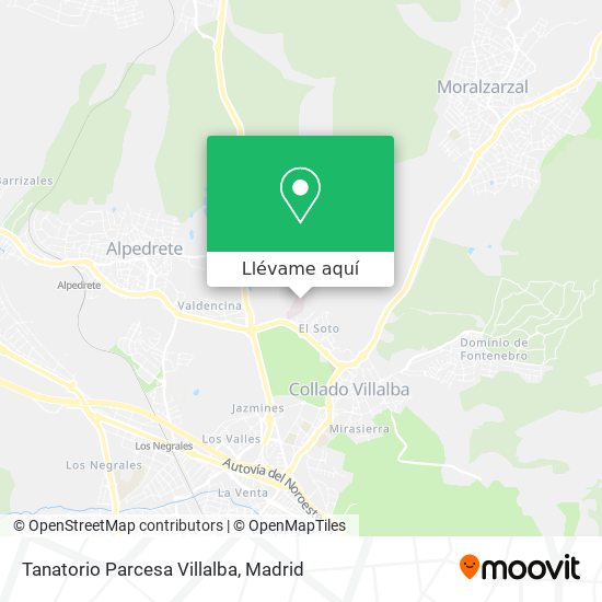 Mapa Tanatorio Parcesa Villalba