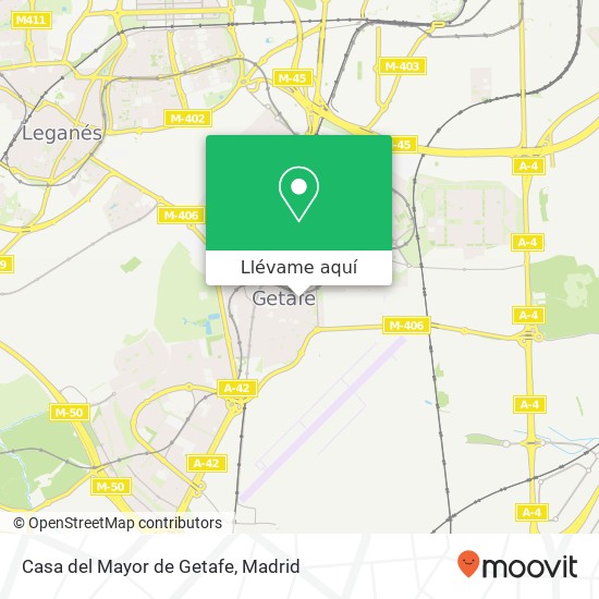 Mapa Casa del Mayor de Getafe