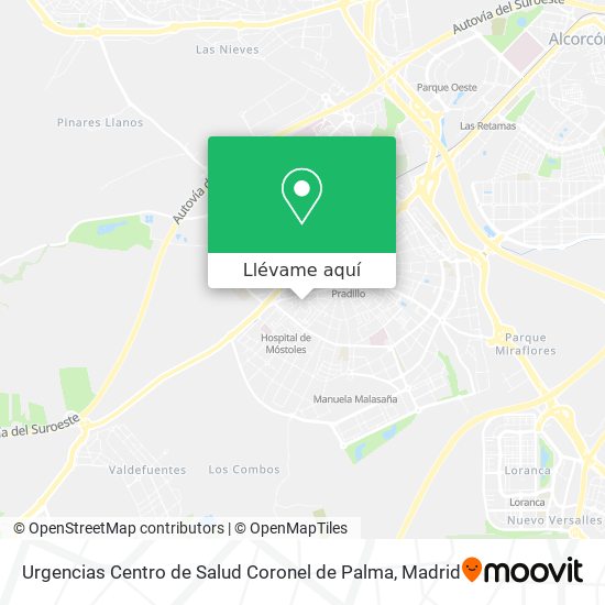 Mapa Urgencias Centro de Salud Coronel de Palma