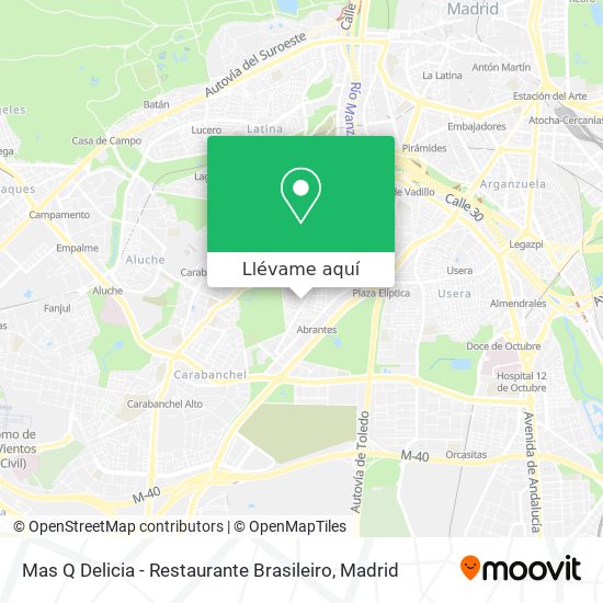 Mapa Mas Q Delicia - Restaurante Brasileiro