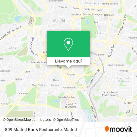 Mapa 809 Madrid Bar & Restaurante